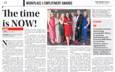 Social Enterprise NI member NOW Group Awarded Best Place to Work